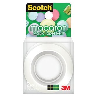  3M 스카치 매직테이프 마카롱 디스펜서 리필18mmx10 (2Roll)