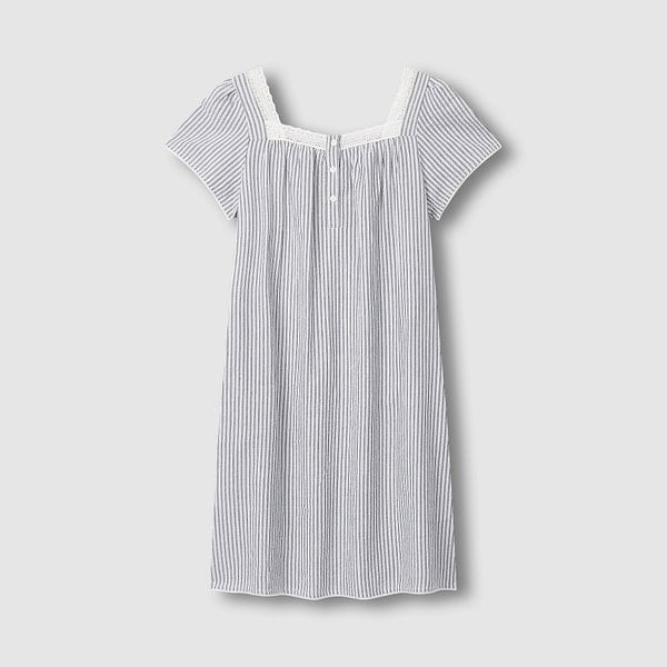 여 시어서커 셔링 반팔 파자마 원피스 J206203077057