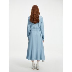 WD_Fishtail blue shirt dress