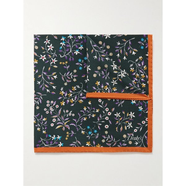 드레익스 플로럴 프린트 울 포켓 스퀘어 46376663162925755