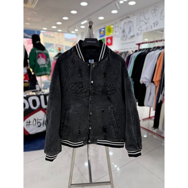 [여주점] 데님패치자수점퍼,남여공요점퍼, 블랙 JHZZ63204