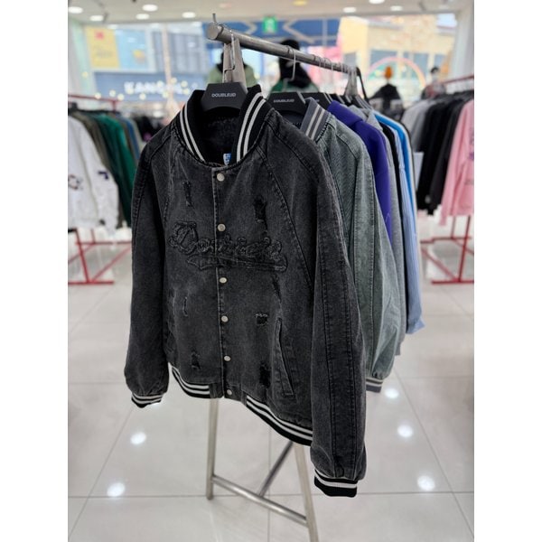 [여주점] 데님패치자수점퍼,남여공요점퍼, 블랙 JHZZ63204