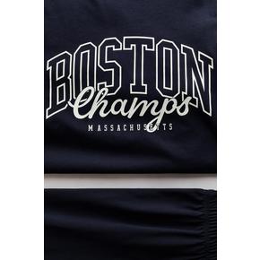 프린트 코튼 파자마 네이비 블루/Boston 1343639002