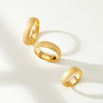 한국표준금거래소 순금 샌딩 할로우 엥게이지 반지