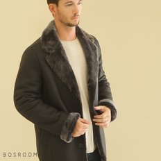 남성 케니 가벼운 천연 양털무스탕 마이하프코트 자켓