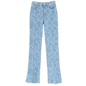 Jeans Alessandra rich flower print flared jeans LIGHT BLUE FAB3193 F3823