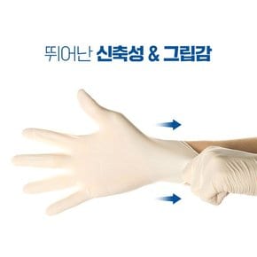 메디컴 세이프터치 바이탈 이지 핏 라텍스글러브 진료용장갑 S 100매입 무분말 식품용