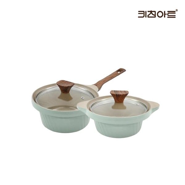 와이즈 IH 인덕션용 세라믹코팅 냄비세트 2종A(편수18+양수16)