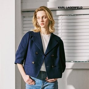 [온플] 칼라거펠트 25SS 린넨블렌딩 세일러 하프자켓