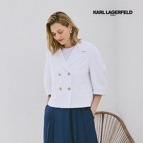 [온플] 칼라거펠트 25SS 린넨블렌딩 세일러 하프자켓