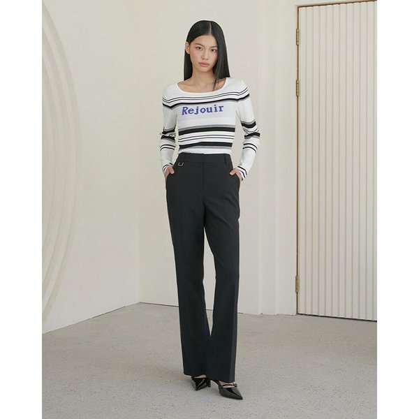 [시흥점] 여성 보트넥 스트라이프 슬림핏 폴오버 (ER1KL162)