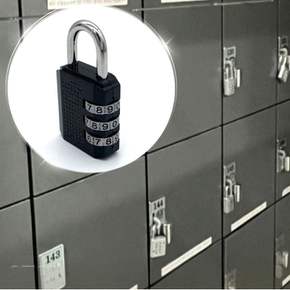 3자리 다이얼 번호키 자물쇠 블랙 중