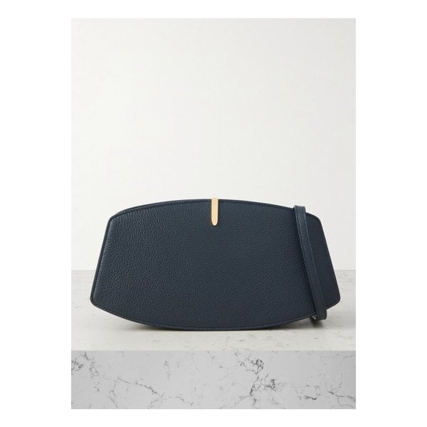 사베트 플로렌스 장식 텍스처 가죽 숄더 백 네이비 46376663162892430