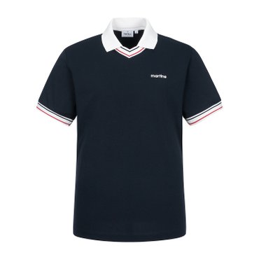 MARTINE GOLF [정상가 198000원]남성 브이넥 카라티셔츠 네이비 (QM0EKS21249)