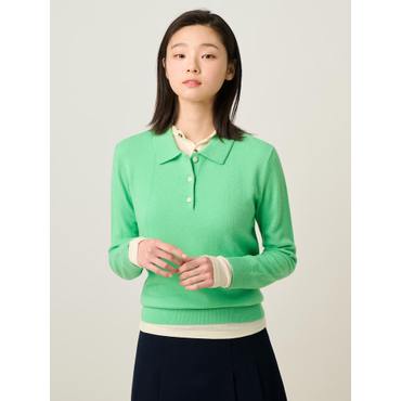 빈폴레이디스 25SS 울 T칼라 풀오버 - 라이트 그린 BF5151C01L