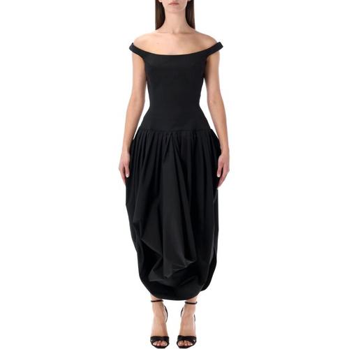 마그다뷰트림 미디 원피스 258426 BLACK Nero