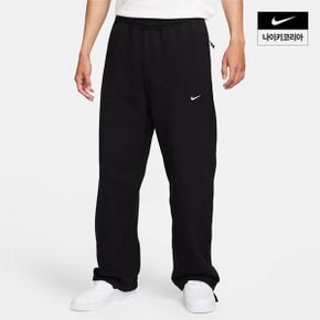 맨즈 나이키 스포츠웨어 스우시 오픈 헴 플리스 팬츠 NIKE FN3343-010