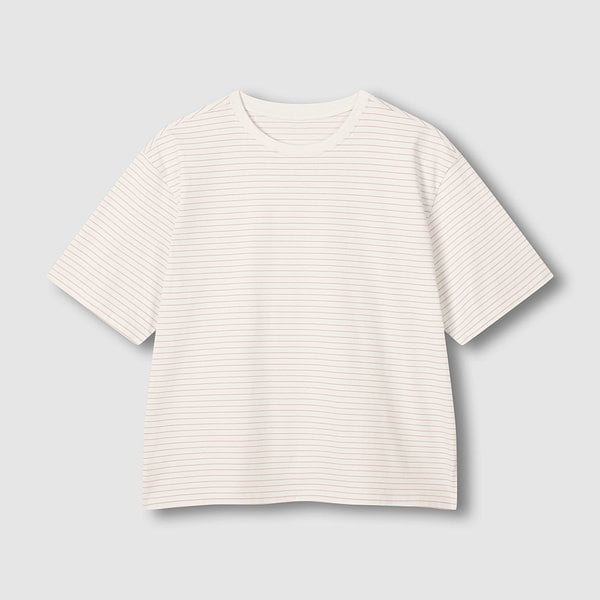 여 JAJU AIR 코튼 루즈핏 반팔 라운지 티셔츠 J206201073065