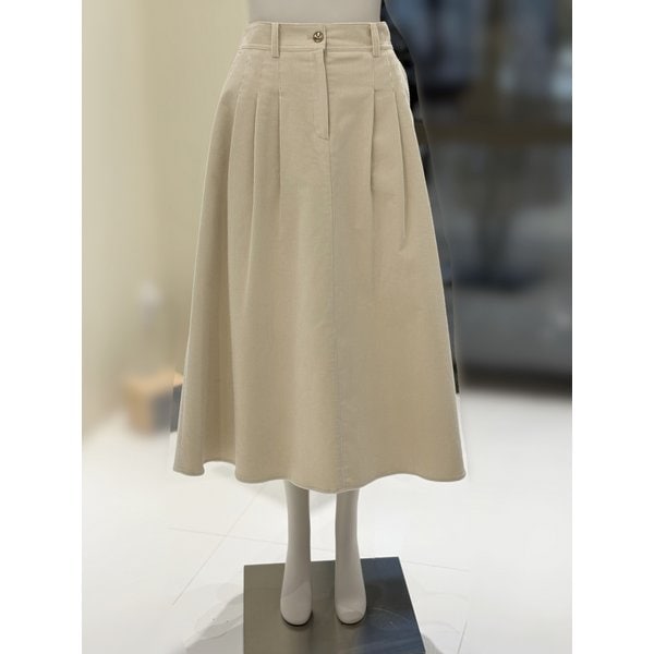 [부산점] [씨씨콜렉트] 핀턱 코듀로이 A라인 스커트 (E254MSD137)