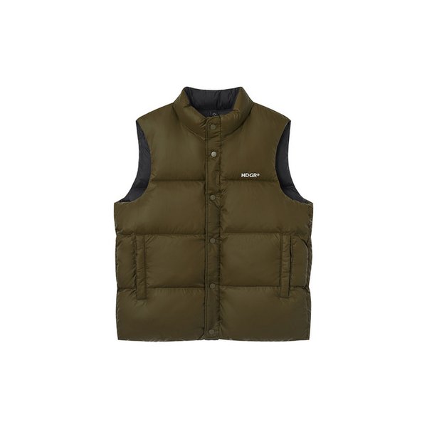 리버시블 다운 베스트 KHAKI/BLACK