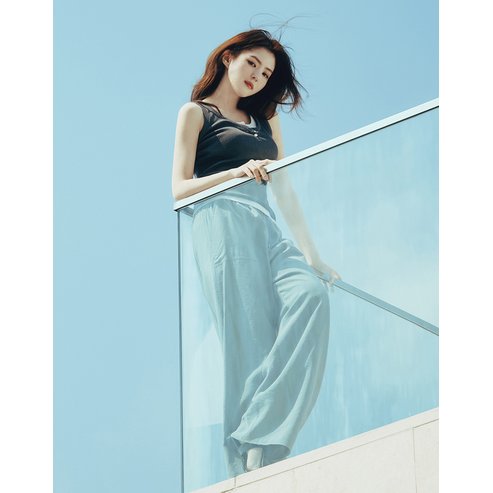지오다노 NEW [한소희] 여자 나일론 풀밴딩 팬츠 415540