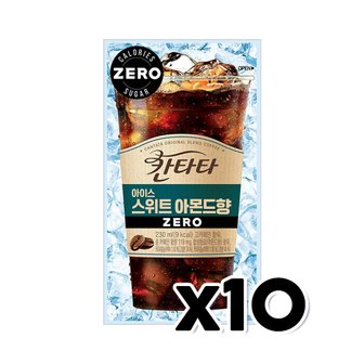  칸타타 스위트아몬드향 제로커피 파우치음료 230ml x 10개