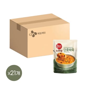 CJ제일제당 햇반죽 단호박죽 420g x21개 비비고죽 리뉴얼
