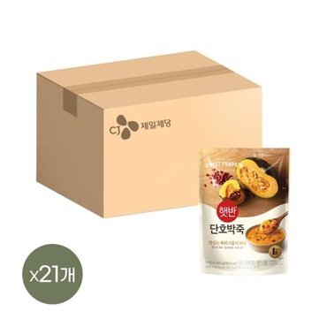 CJ제일제당 햇반죽 단호박죽 420g x21개 비비고죽 리뉴얼