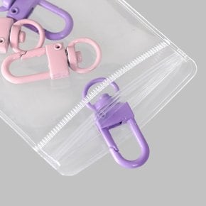 PVC 지퍼백 정사각 [3456] / 투명 악세사리 보관 포장 파우치