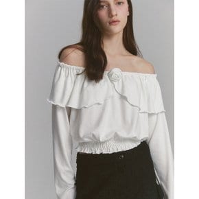 Tulip Off Shoulder Top White