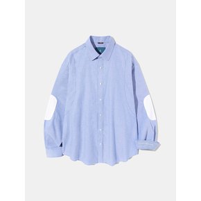 Elbow Patch Oxford Shirt S117 Sky Blue
