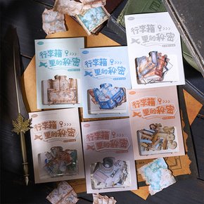 빈티지 일러스트 여행 소품 다이어리꾸미기 스티커 6종