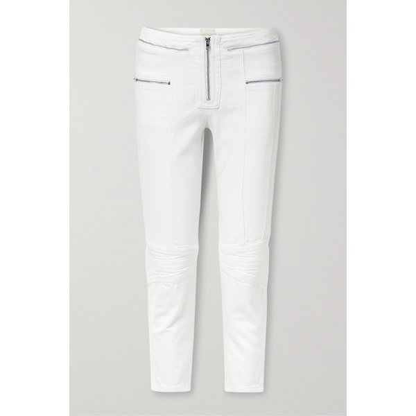 로마 크롭 미드 라이즈 슬림 진 화이트 1647597302546317