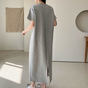 디어 쫀득 반팔 h라인 뒷트임 롱원피스_P389437068