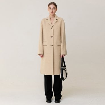 킨더살몬 Raccoon Boucle Single Coat Soft-Beige