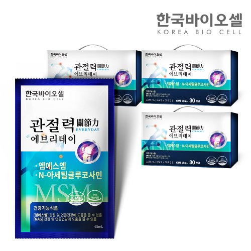 한국바이오셀 관절력 에브리데이 65mL x 90포 (선물세트)