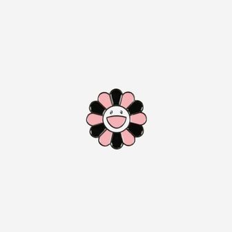  카이카이키키 x 블랙핑크 에나멜 핀 블랙핑크 플라워 Kaikai Kiki x Blackpink Enamel Pin Black