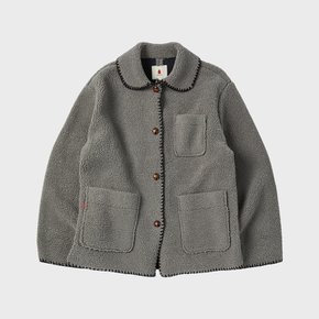 W FLEECE HALF JACKET [GRAY]