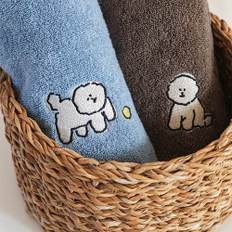 데일리라이크 40x80 자수 타월 150g (2P) - 02 Downy bichon
