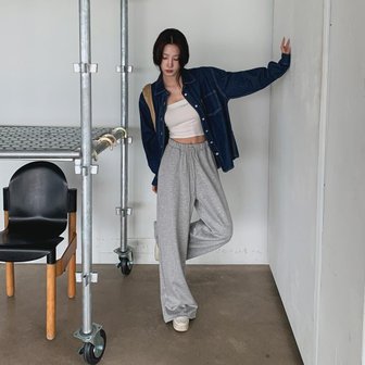 신세계라이브쇼핑 [옷자락] 여성 캐주얼 기모 비스코스 와이드핏 밴딩 팬츠