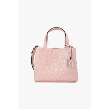 ARMANI EXCHANGE 여성 엠보 로고 스몰 쇼퍼백(A424370508)라이트 핑크