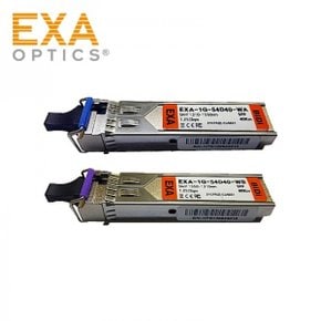 EXA GBIC MOXA BiDi SFP-1G40ALC BLC 40km 광모듈 세트 EXA-1G-54D40-WAB-MOXA