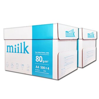 miilk 밀크(Miilk) A4용지 80g 2박스(4000매)