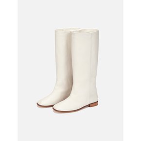 Wide long boots Ivory