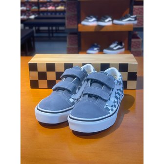 반스 [여주점] (키즈) 스니커즈 주니어 컬러 띠어리 체커보드 올드스쿨 (그레이) (VN000CYARV2)