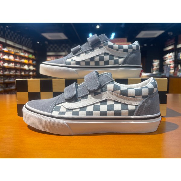 [여주점] (키즈) 스니커즈 주니어 컬러 띠어리 체커보드 올드스쿨 (그레이) (VN000CYARV2)
