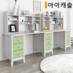 로디 2인용 컴퓨터 책상+책꽂이/쌍둥이책상/2인책상