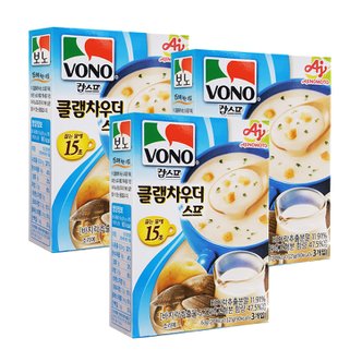  보노보노 컵스프 클램차우더 x 3케이스(9봉) / 간편한아침식사