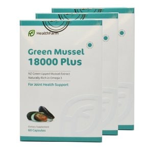 뉴질랜드 헬스팜 초록입홍합 18000mg 60캡슐 3개