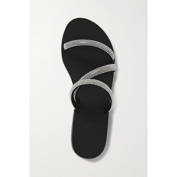 Polytimi Diamante Crystal-embellished Suede Sandals 블랙
